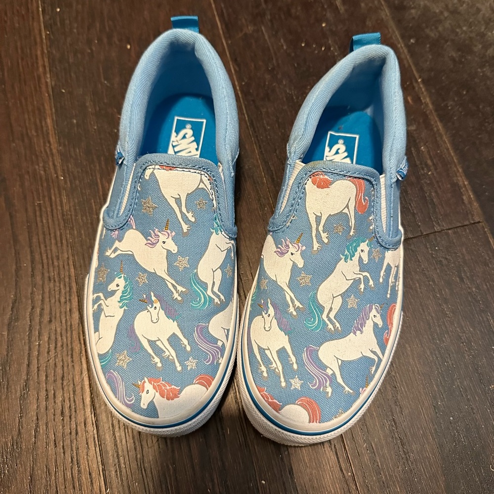 Girls Unicorn Vans Slip On Shoes